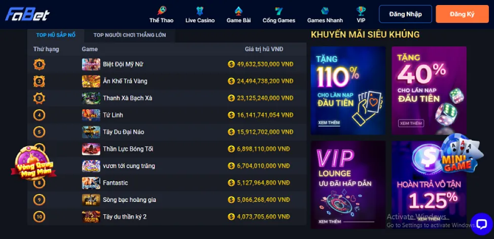 Nạp tiền và chơi game tại new8